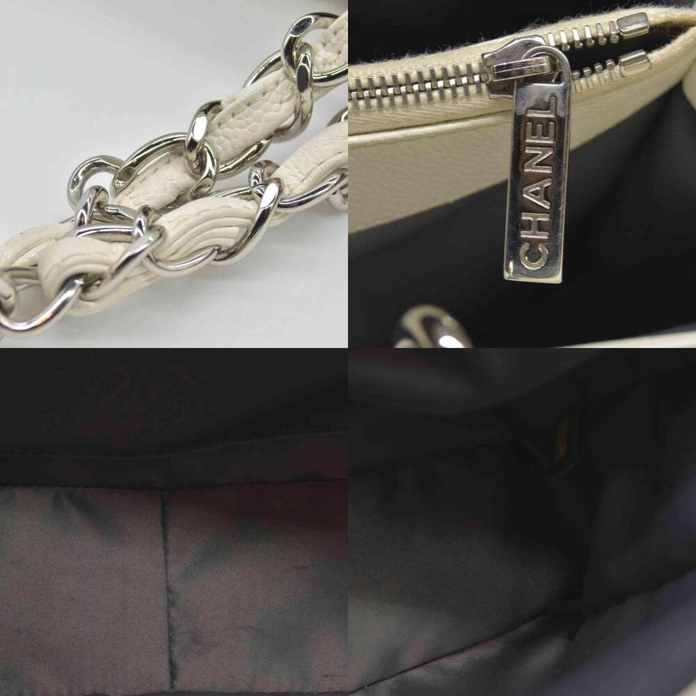 $3500 Chanel Caviar Quilted XL Grand Shopping Tote GST White - Picture 5 of 15